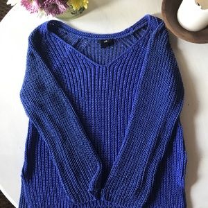 Bright blue summer sweater